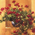 Philip Craig Canvas Paintings - Ivy Geraniums